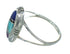Multicolor Athentic Sterling Silver Southwest Ring Size 5-3/4 AX80299